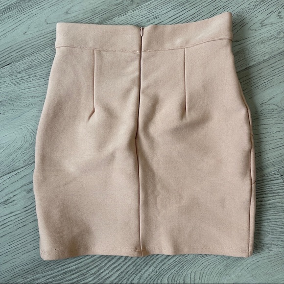 BLOSSOM | Light Pink Bandage Mini Skirt - Picture 4 of 4
